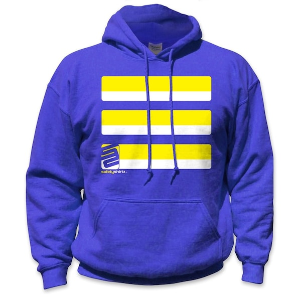 Basic High Visibility Hoodie, Royal Blue, 2XL